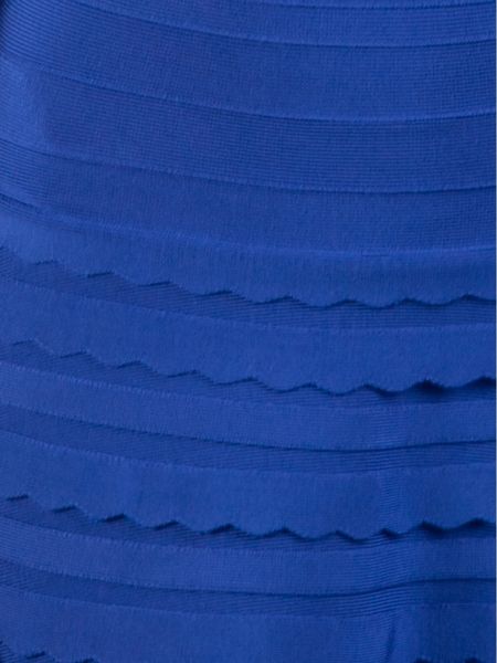 Hervé Léger Fit N Flare Dress in Blue | Lyst