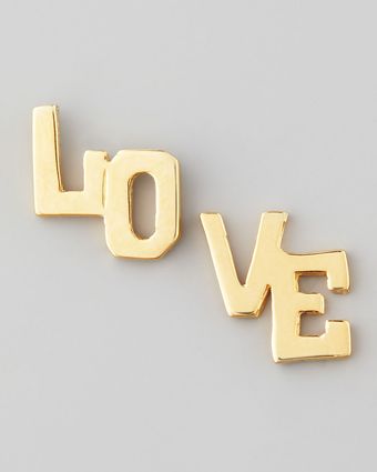 Jennifer Zeuner Love Stud Earrings - Lyst