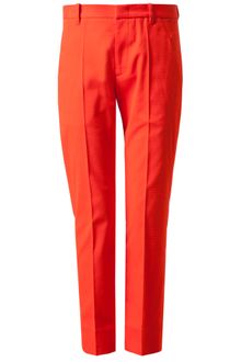 Jil Sander Stretch Cotton Pique Trousers - Lyst