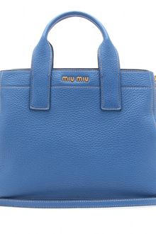 Miu Miu Leather Tote - Lyst