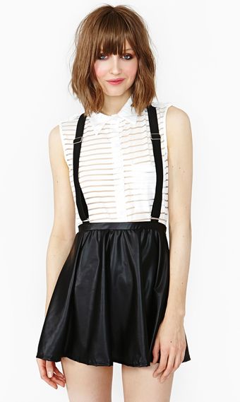 Nasty Gal Ruckus Suspender Skirt - Lyst