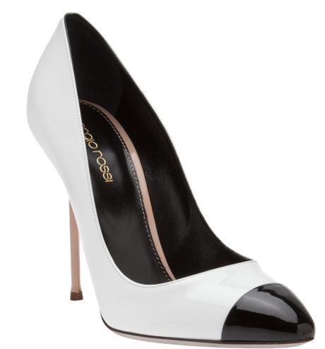 sergio rossi white pump