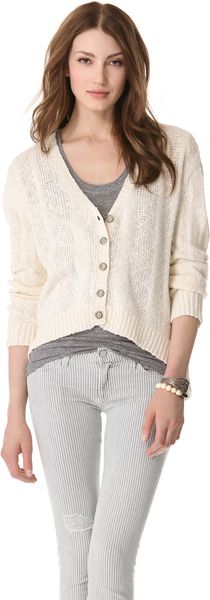 Textile Elizabeth And James High Low Marled Cardigan - Lyst