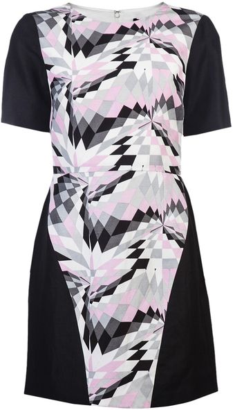 Tibi Isosceles Print Dress - Lyst