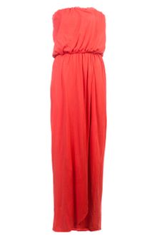 Velvet Strapless Maxi Dress - Lyst