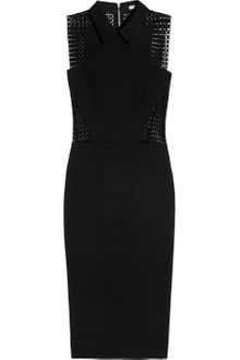 Victoria Beckham Broderie Anglaise Paneled Silk and Wool Blend Dress - Lyst