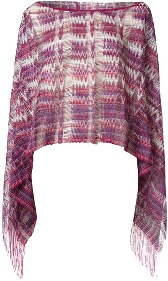 Missoni Open Weave Poncho - Lyst