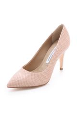 Diane Von Furstenberg Anette Faux Snake Pumps