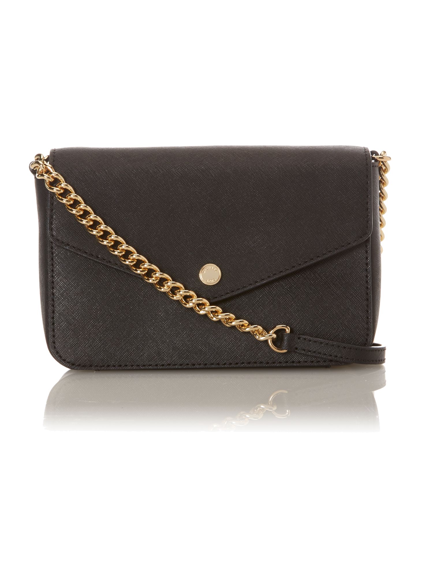 Michael Kors Jet Set Travel Flapover Crossbody Bag in Black Lyst