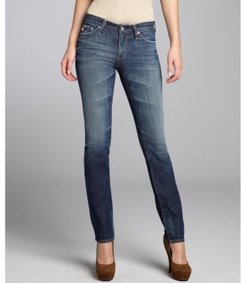 Ag Adriano Goldschmied Medium Blue Stretch Denim Premiere Skinny Straight Jeans - Lyst