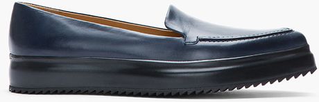 pointed toe navy blue flats