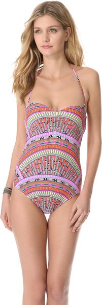 Mara Hoffman Rainbow Braid Back One Piece - Lyst