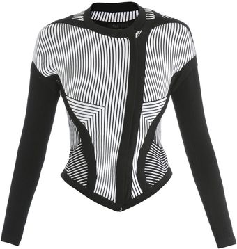 Ohne Titel Maze Ribknit Biker Jacket - Lyst