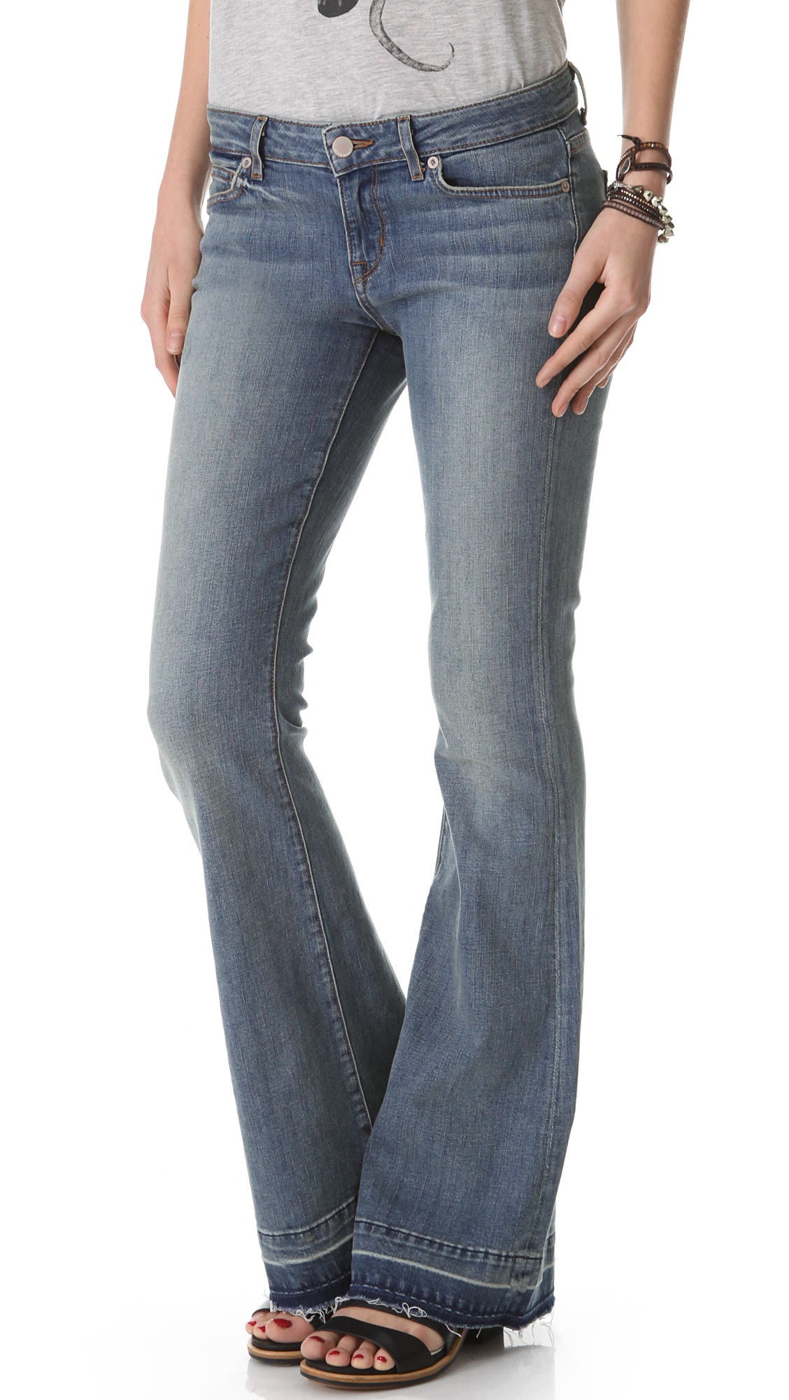 womens skinny flare jeans