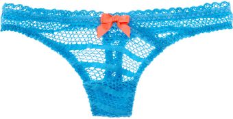 Agent Provocateur Cindy Stretchnet Thong - Lyst