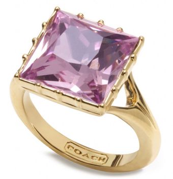 Coach Stone Cocktail Ring - Lyst