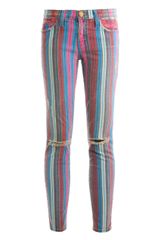 Current/Elliott Gypsy Stripe Stiletto Mid-Rise Skinny Jeans
