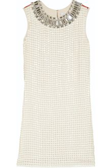 Diane Von Furstenberg Pauline Embellished Silk Crepe De Chine Tunic - Lyst