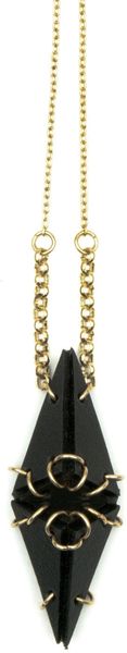 Eaburns Kite Necklace Black and Gold - Lyst