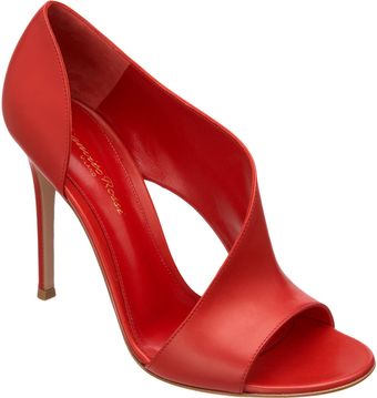 Gianvito Rossi Open Toe Asymmetrically Covered Sandal - Lyst