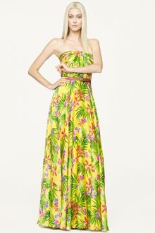 Ralph Lauren Black Label Long Floral Silk Dress - Lyst