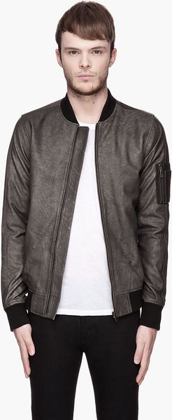 Surface To Air Grey Nubuck Edmonton Bomber Jacket - Lyst