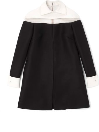Valentino Dress with Collar and Band Trim Detail - Lyst