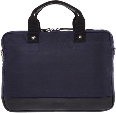 ... Capellino Navy Isaac Waxed Canvas Laptop Bag in Blue for Men (navy ... Capellino Navy Isaac Waxed Canvas Laptop Bag in Blue for Men (navy