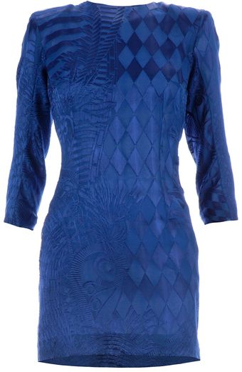 Balmain Textured Dress - Lyst
