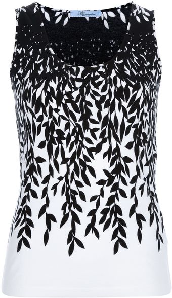 Blumarine Printed Tank Top - Lyst