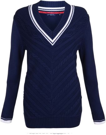 Henri Lloyd Iris Cable V Neck Knit - Lyst