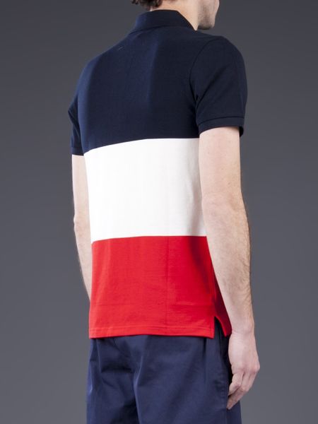 tricolor polo shirt