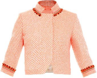 Matthew Williamson Nehru Collar Tweed Jacket - Lyst