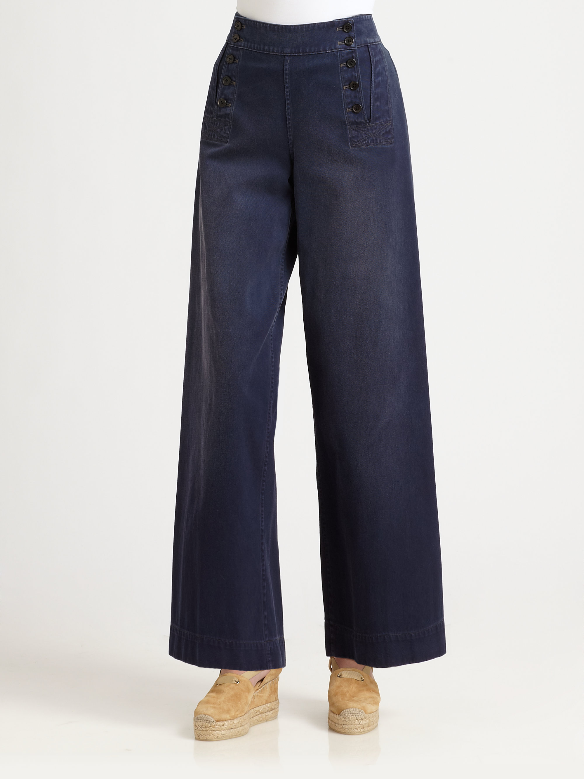 high waisted sailor trousers