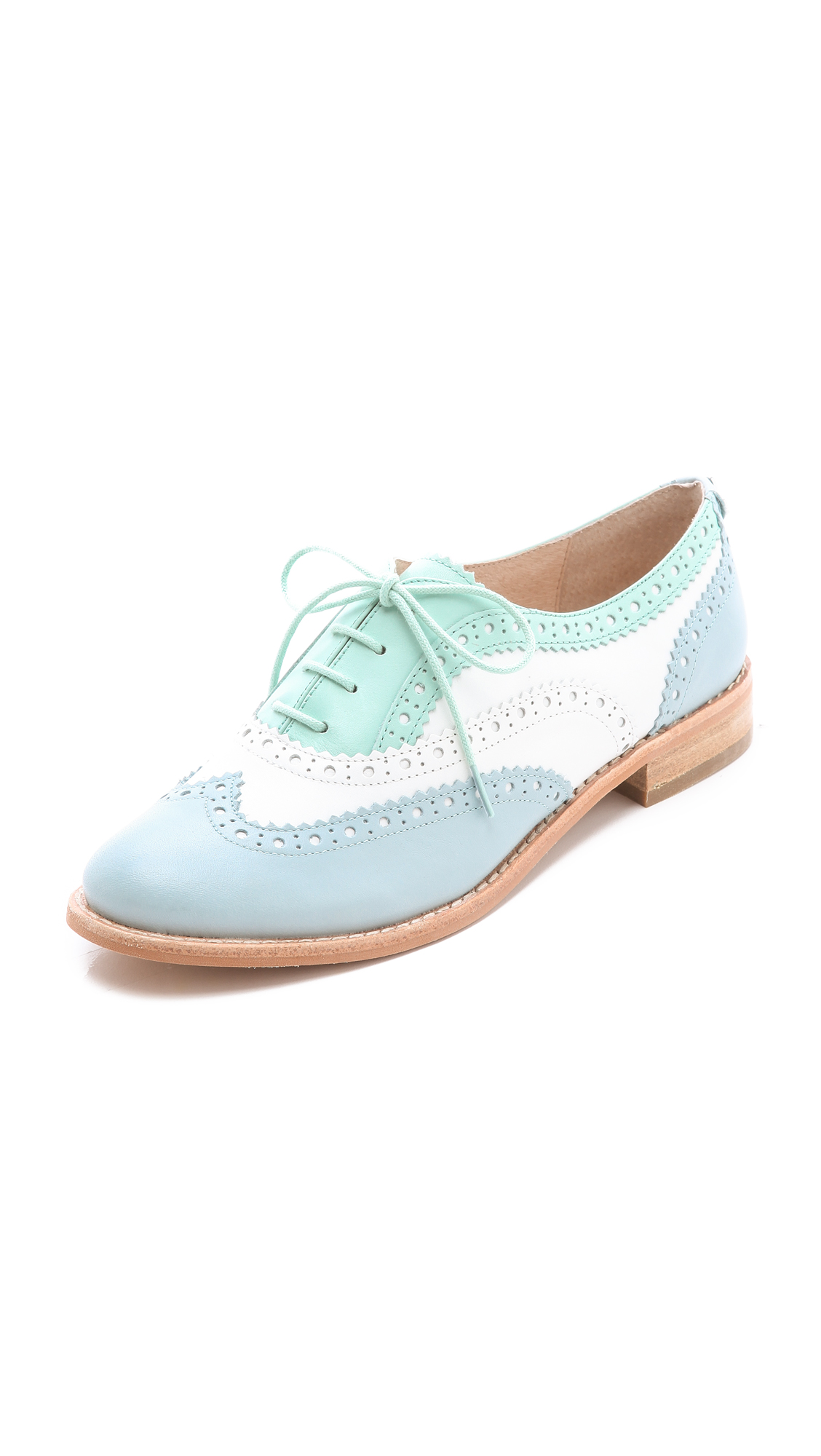 SAM EDELMAN Blue \u0026 Turquoise Jerome Oxfords