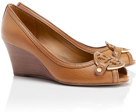 tory burch open toe wedge heels