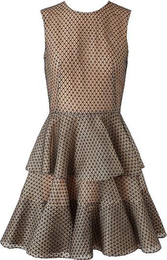 Alexander McQueen Silk and Lace Dress - Lyst