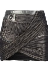 Anthony Vaccarello Pleated Fitted Skirt