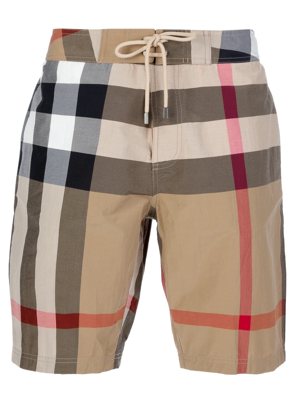 Burberry Brit Checked Shorts in Beige for Men | Lyst