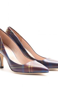 Dries Van Noten Plaid Leather Pumps - Lyst