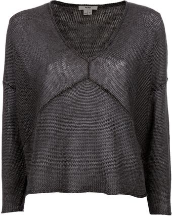 Helmut Lang Tucked Linen Sweater - Lyst