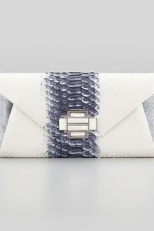 Kara Ross Electra Medium Python Clutch - Lyst