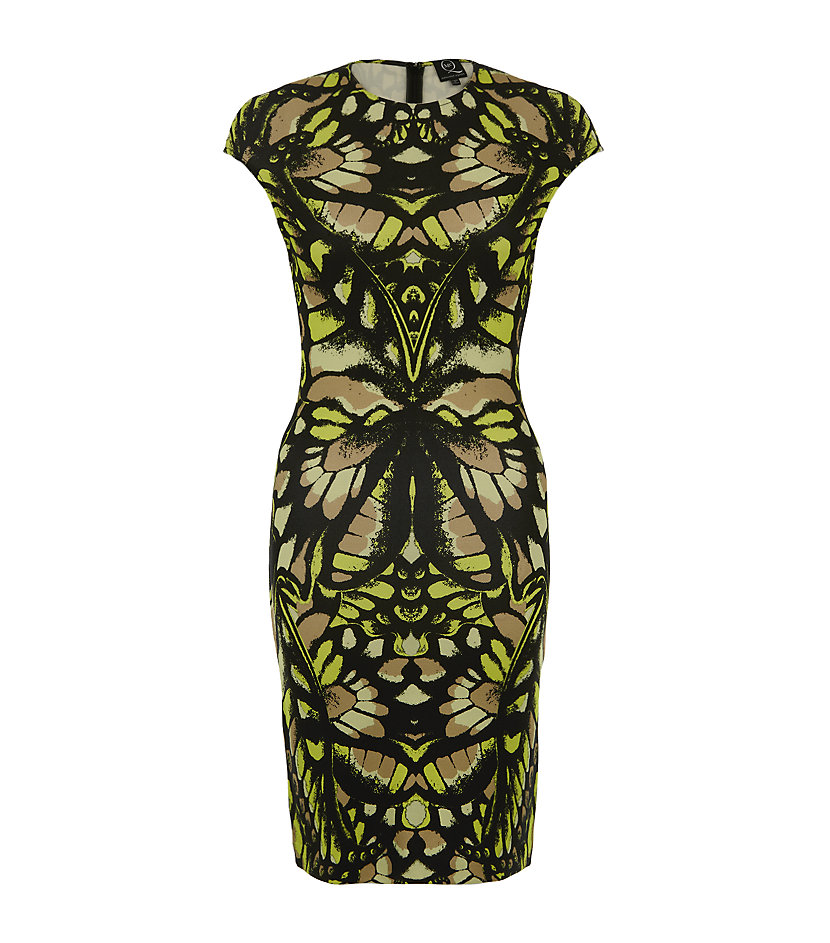 Mcq By Alexander Mcqueen Butterfly Print Dress in Yellow Lyst