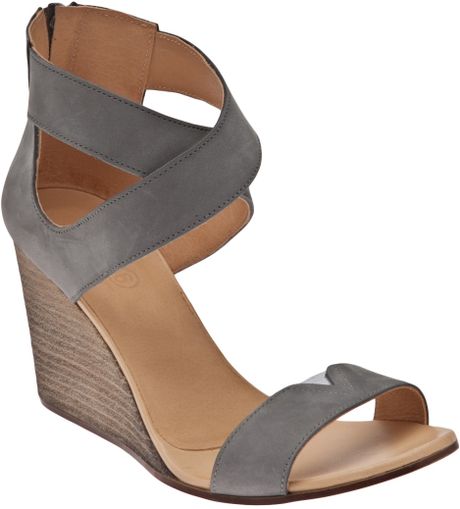 grey wedge heel shoes