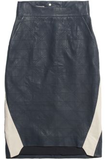 Preen Line Binary Washedleather Pencil Skirt - Lyst