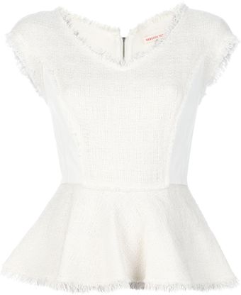 Rebecca Taylor Tweed Peplum Top - Lyst