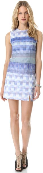 Richard Chai Love Digital Stripe Sleeveless Dress - Lyst