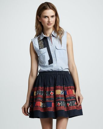 Sachin & Babi Sabina Embroidered Skirt - Lyst