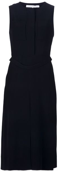 Victoria Beckham Belt Detail Dress - Lyst