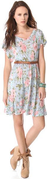 Wildfox Grunge Rose Print Dress - Lyst